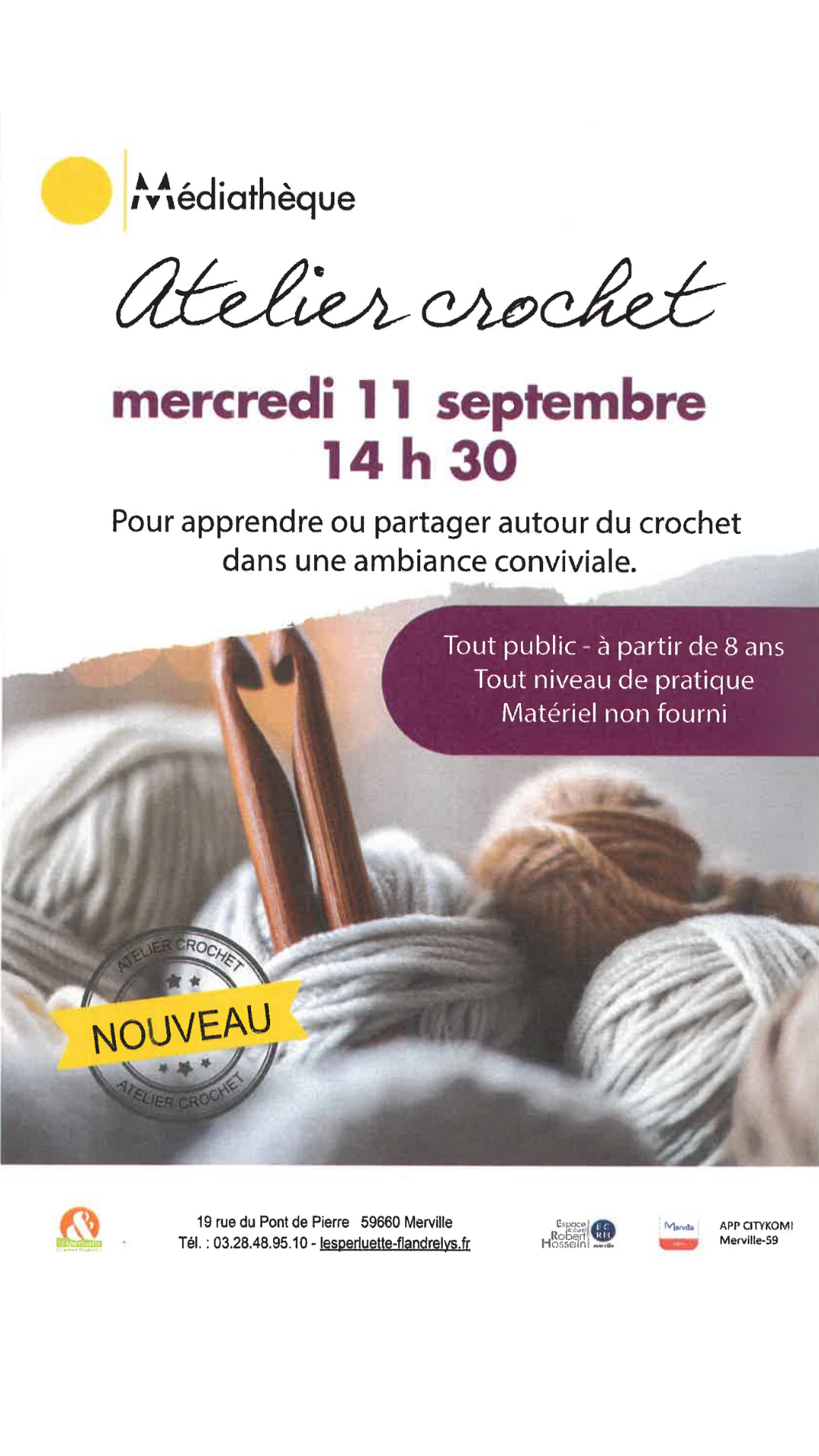 NOUVEAU - Atelier crochet